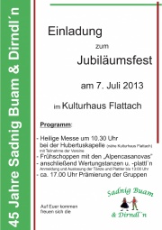 45-Jahrjubiläum der Sadnig Buam & Dirndln
